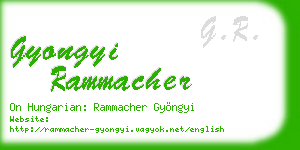 gyongyi rammacher business card
